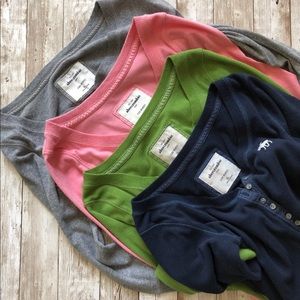 Abercrombie kids set of 4 Long shirts